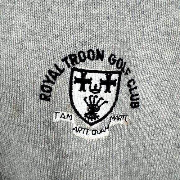 Vintage Pringle of Scotland Sweater 46 Grey Wool V Neck Vest Golf Club Scotland - Picture 3 of 8